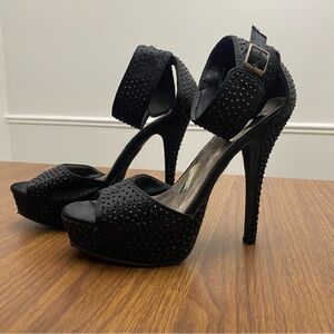 DbDk Fashion Black Studded Heels
